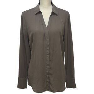 Worthington Long Sleeve Collared Blouse
